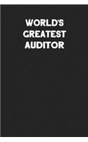 World's Greatest Auditor: Blank Lined Composition Notebook Journals to Write in