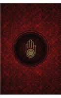 Monogram Jainism Notebook: Blank Journal Diary Log(44 Monogram Crimson 150 Lined)