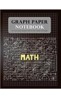 Graph Paper Notebook 1/4 inch gray squares Size 8.5x11 Inches 120 Pages