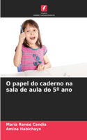 O papel do caderno na sala de aula do 5° ano