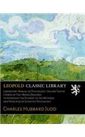 Laboratory Manual of Psychology. Volume Two