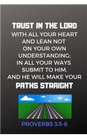 Proverbs 3 5-6 Journal, Trust In The Lord