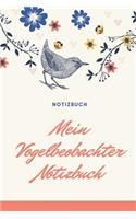 Mein Vogelbeobachter Tagebuch Notizbuch: A5 Notizbuch liniert als Geschenk für Vogelbeobachter - Vogelbeobachtung - Vogelbuch - Gartenvoegel - Kalender - Tagebuch für Erwachsene