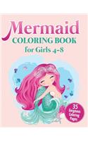 Mermaid Coloring Book for Girls 4-8