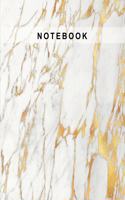 Notebook: Marble Gold (12) Cover 100 Page Lined Writing Notebook for School, Home & Office