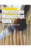 Percussion Manuscript Book: 10 Single Line Staves per Page