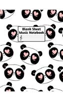 Blank Sheet Music Notebook: Easy Blank Staff Manuscript Book Large 8.5 X 11 Inches Musician Paper Wide 12 Staves Per Page for Piano, Flute, Violin, Guitar, Trumpet, Drums, Cell