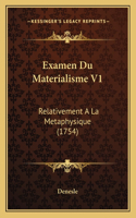 Examen Du Materialisme V1