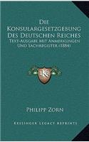 Konsulargesetzgebung Des Deutschen Reiches