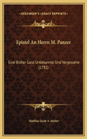 Epistel An Herrn M. Panzer