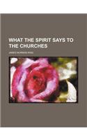 What the Spirit Says to the Churches