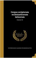 Corpus scriptorum ecclesiasticorum latinorum; Volumen 54