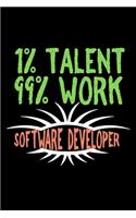 1% talent. 99% work. Software developer