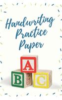 Handwriting Practice Paper ABC Kids A B C Alphabet for K-3 Students
