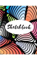 Sketchbook: Colorful Abstract Art Design 8.5"x11" (21.59cm x 27.94cm) 120 Pages Sketching, Doodling, Journaling, Writing, Painting, and Drawing Paper Sketch Pad