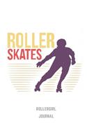 Roller Skates Rollergirl Journal: Retro Vintage Cool Rollergirl Silhouette Image Retro 70s 80s Vintage Notebook/Journal/Training Log To Write In For Derby Girls Coaches Trainers