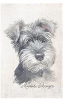 Miniature Schnauzer Dog Portrait Notebook