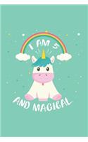 I Am 5 And Magical: Rainbow Unicorn Draw And Write Birthday Journal For 5-Year Old Girls