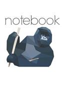 Notebook: Gorilla Homework Book Composition and Journal Diary
