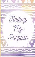 Finding My Purpose: Motivational guided journal, undated double-page spread per day, Mindful colouring bar, goal setting and self reflection, purple pattern