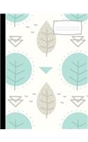 Scandinavian Leaves and Trees: Composition Notebook or Journal, 200 pages