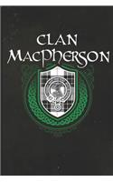Clan MacPherson: Scottish Tartan Family Crest - Blank Lined Journal with Soft Matte Cover