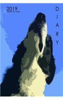 2019 Diary Week to View: Dog Lovers Border Collie Portrait Design
