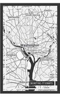 Daily Planner: Book with Washington District of Columbia Map Cover Design ( USA )