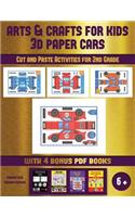 Cut and Paste Activities for 2nd Grade (Arts and Crafts for kids - 3D Paper Cars)
