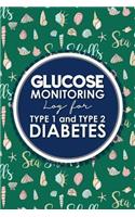 Glucose Monitoring Log for Type 1 and Type 2 Diabetes: Blood Glucose Record Template, Diabetes Glucose Log Book, Glucose Monitoring Log, Cute Sea Shells Cover(75 Glucose Monitoring Logs for Type 1 and Type 2 Diabetes)