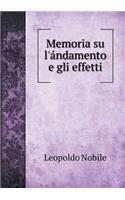 Memoria su l'ándamento e gli effetti