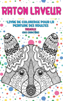 Livre de coloriage pour la peinture des adultes - Gros caractères - Animaux - Raton laveur