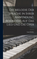 Die Melodie Der Sprache in Ihrer Anwendung Besonders Auf Das Lied Und Die Oper