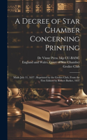 Decree of Star Chamber Concerning Printing