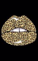 Funny leopard lips journal