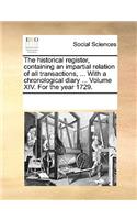 The historical register, containing an impartial relation of all transactions, ... With a chronological diary ... Volume XIV. For the year 1729.
