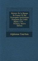 Histoire De La Banque De France