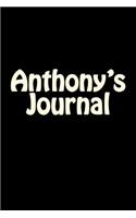 Anthony's Journal: A 6 x 9 Blank Notebook