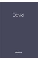 Notebook with David on it