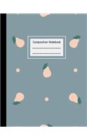Composition Notebook: Cute Pears, Large College Lined Paper Notebook Journal, For Students Kids Teens Girls Boys, 100 pages, 8.5" x 11", School, Teachers, Back to School,