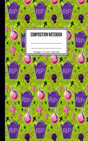 Composition Notebook: 100 Page Wide Ruled Halloween Notebook