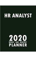 Human Resource Analyst 2020 Weekly and Monthly Planner