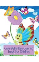 Cute Butterflies Coloring Book