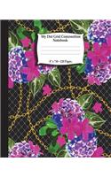 My Dot Grid Composition Notebook. 8" x 10". 120 Pages: Colorful Flowers And Chains Pattern Cover. Dotted Notebook, Dotted Journal, Dot Journal Notebook. Dotted Paper, Dot Grid Journal, Dot Grid Paper, Do