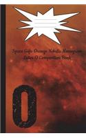 Space Gifts Orange Nebula Monogram Letter O Journal Composition Notebook