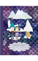 Composition Notebook: Children Snow Scene Composition Story Journal for Kids