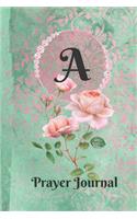 Personalized Monogram Letter A Prayer Journal