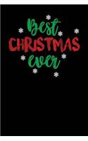 Best Christmas Ever: Black, Red & Green Design, Blank College Ruled Line Paper Journal Notebook for Winter Lovers and Their Families. (Christmas and Christian 6 x 9 inch