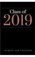 Class of 2019: Blank Lined Journal with Calendar for Moving Up in 2019