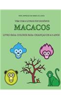 Livro para colorir para crianças de 4-5 anos (Macacos)